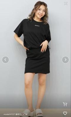 RVCA/ルーカ ワンピース ショート丈 ワンポイントロゴ