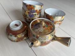 成龍】九谷 茶道具 茶器 日本製 金彩花柄 茶道具セット 成龍様専用】九谷 茶道具 茶器 日本製 金彩花柄 茶道具セット