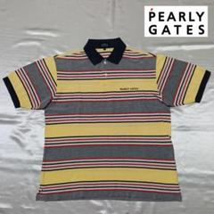 【PEARLY GATES】パーリーゲイツの刺繍ロゴ入りポロシャツ（サイズ3）