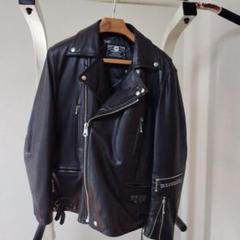 【定価10万】DENHAM シングル ライダースジャケット 黒 レザー XS MENS BIGI×DENHAM】コラボレザージャケット｜メンズ