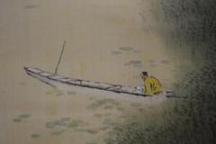 真作/平井楳仙/山水小舟図/布袋屋掛軸HE-545 真作/平井楳仙/山水小舟図/布袋屋掛軸HE-545 - メルカリ