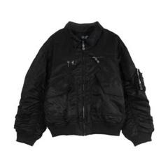 thugclub ブラック MA-1 フライトジャケット 収納袋付き thug club MA-1 フライトジャケット