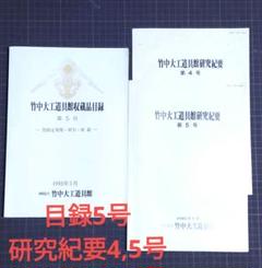 竹中道具館収蔵品目録 第一、二、四、五号、研究紀要 第三、四、五、六号、展示解説 竹中道具館収蔵品目録 第一、二、四、五号、研究紀要 第三、四