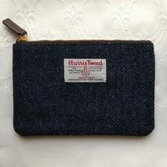新品•未使用 Harris Tweed ウール100%ポーチ ヘリンボーン