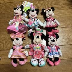 ディズニーリゾート　ミニー　ぬいぐるみバッジ　6体セット　春系