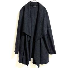 NOW FASHION【L】ウールコート　ボタンレス　アウター　毛100%