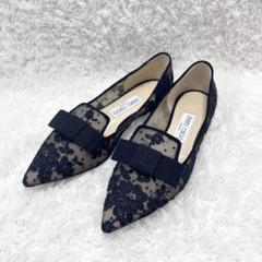 極美品✨JIMMY CHOO GALA フラットシューズ リボン レース 極美品✨JIMMY CHOO GALA フラットシューズ リボン レース