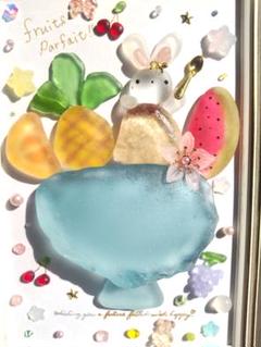 シーグラスアート スィーツ♡ うさちゃん大好きフルーツパフェ