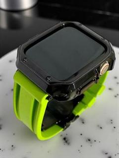Apple Watch 46mm ラバーバンドベルト & カバーケースセット@ー