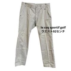 大きめサイズ メンズゴルフパンツ ライトグレー XLウエスト92センチ