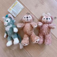 ② 15点 ダッフィー/シェリーメイ/ジェラトーニ/バッジ キーホルダー グッズ ディズニーぬいぐるみバッジキーホルダーダッフィー♡シェリー