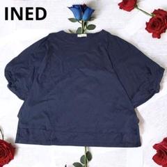 イネド☆INED☆ドルマンスリーブ半袖Tシャツ カットソー ストレッチ ゆったり