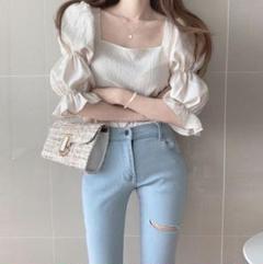 新品即購入OK❤️パフスリーブシフォンシャツ 人気トレンド♫ 送料込