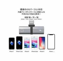 iPhone イヤホン 変換アダプタ ライトニング 箱付きシルバー