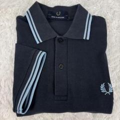M12 英国製　フレッドペリー　ポロシャツ　半袖　40 L ネイビー　クリーム FRED PERRY フレッドペリー ポロシャツ M12 英国製 ティップ