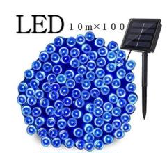 ソーラーライト LED 屋外電飾 10ｍ ブルー　イルミネーション