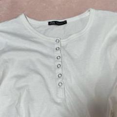 ZARA 半袖Tシャツ　ホワイトのサムネイル