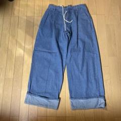 メンズ ワイドデニムパンツ 100%コットン Sサイズ