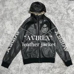 超人気◎】AVIREXレザージャケットフード付きカモ美品完売モデル◎