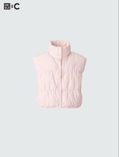 UNIQLOCピンク ダウンベスト Mサイズ ikumi | . @uniqlo_jp 9/6発売 UNIQLO：C 158cmの私が試着した