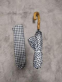 晴雨兼用 日傘 ネイビーと白のストライプ　東原亜希 東原亜希 FORME 2025 SPRING ALL-WEATHER STICK UMBRELLA
