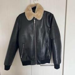 ZARA ボアカラーフェイクレザージャケット - メルカリ