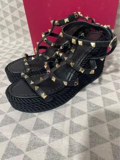 おしゃれ VALENTINO GAＲAVANI レザーサンダル EUサイズ 37 ヴァレンティノ ガラヴァーニ ウィメンズサンダル