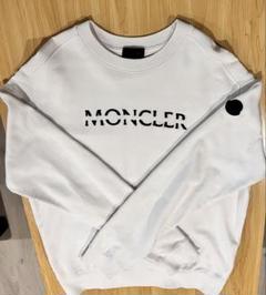 【美品】MONCLER ホワイトクルーネックトレーナー MONCLER ホワイト トレーナー - メルカリ