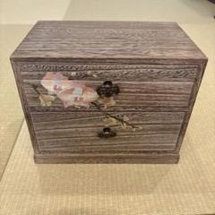 会津やまごの桐　桐工芸　蒔絵　小箪笥　ミニチェスト　2段
