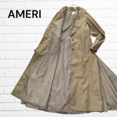 AMERI アメリ バックフリルロングトレンチコート ベージュ系