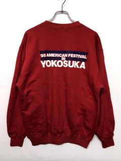 レトロ古着 1995年 横須賀 アメリカンフェスティバル プリント トレーナー
