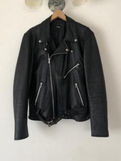 ZILLION ダブルライダースジャケット 牛革レザー 黒 L 美品