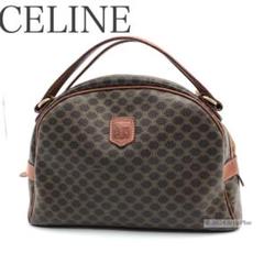 セリーヌ CELINE ハンドバッグ ハーフムーン マカダム PVC レザー