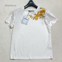 タグ付き！未使用！ Rirandture リランドチュール Tシャツ 花 刺繍
