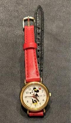 ミッキー　ミニー　腕時計　ALBA　SEIKO 赤　ゴールド　指輪時計