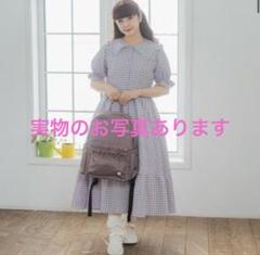 m♡petit しまむら 青木美沙子 ギンガムチェック パープル