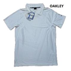 値下げ中！新品タグ付き OAKLEY ゴルフメンズポロシャツ M 速乾 白