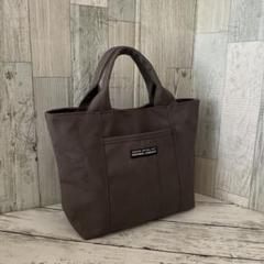 ★74 ハンドメイド トートバッグ 帆布 グレー①