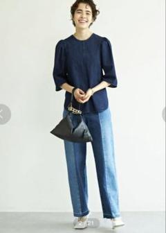 雑誌掲載GALLARDAGALANTEパッチワークデニムパンツ¥25,300のサムネイル