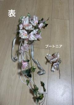 ウェディングブーケ　ブートニア付き