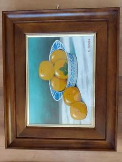 塚田国次　コカ城　油彩画 フレーム付き　送料込み1202 塚田国次 コカ城 油彩画 フレーム付き 送料込み1202
