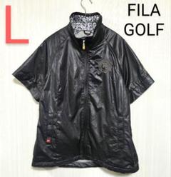 美品 FILA GOLF 半袖ナイロンジャケット ブラック L 匿名配送