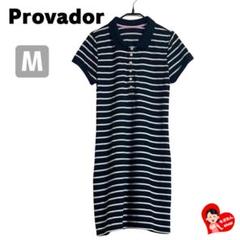 美品❤プロバドール ポロシャツ チュニック ワンピース 半袖 M ボーダー ❤