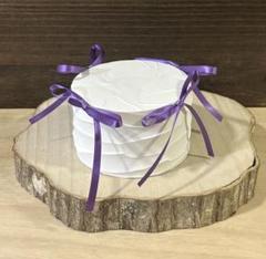 現品限りෆリボンケーキෆクレイケーキ 1段 Φ10cm パープル