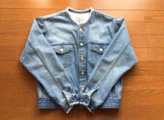 インポート・海外人気ブランド 美品☆児島ジーンズ ノーカラーデニムジャケット - メルカリ ジャケット・アウター