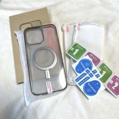 iPhone 14 Pro Max ケース クリア ガラスフィルム2枚付