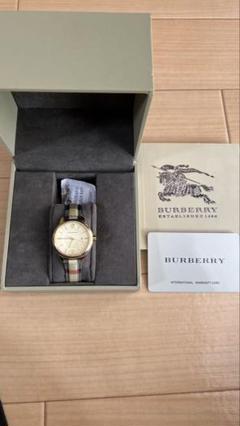 BURBERRY アナログ時計 ゴールド チェック柄 BU10104 - メルカリ