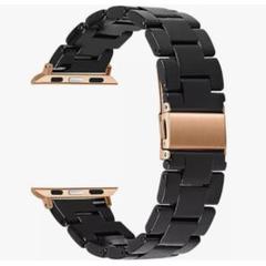 Apple Watchアップルウォッチ交換ベルトバックルおしゃれブラック調節可