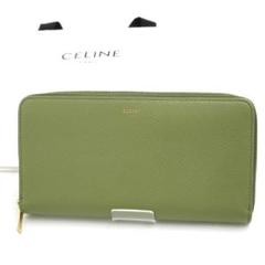 ✨未使用に近い✨　CELINE ミニ財布　ストラップウォレット　バイカラー　黄緑 ✨未使用に近い✨CELINE ミニ財布ストラップウォレットバイ
