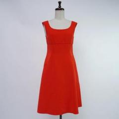 FOXEY NEW YORK フレアワンピース オレンジ サイズ38